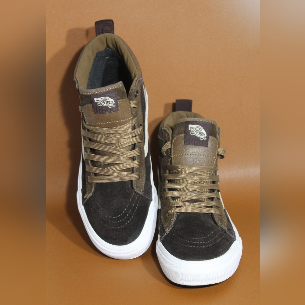 Vans Sk8 Hi MTE Dark earth/tan suede and leather. EUC  men's 8 - Picture 14 of 15